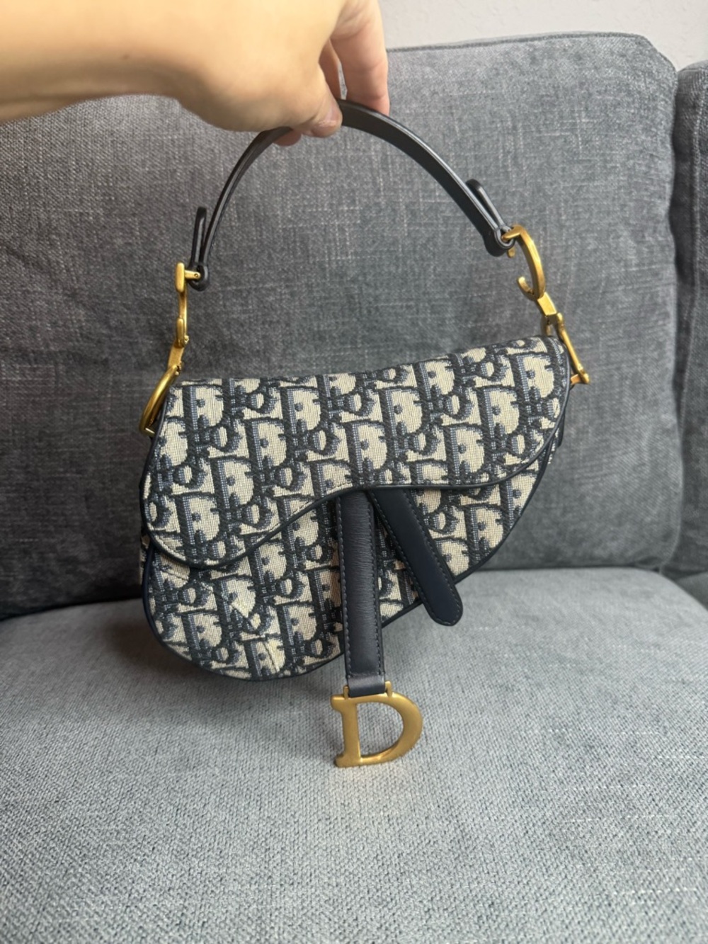 DIOR saddle bag with strap oblique mini - Picture 3 of 10